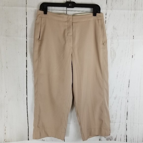 Tail Capri Crop Golf Pants Sz 8 Tan - Picture 1 of 8